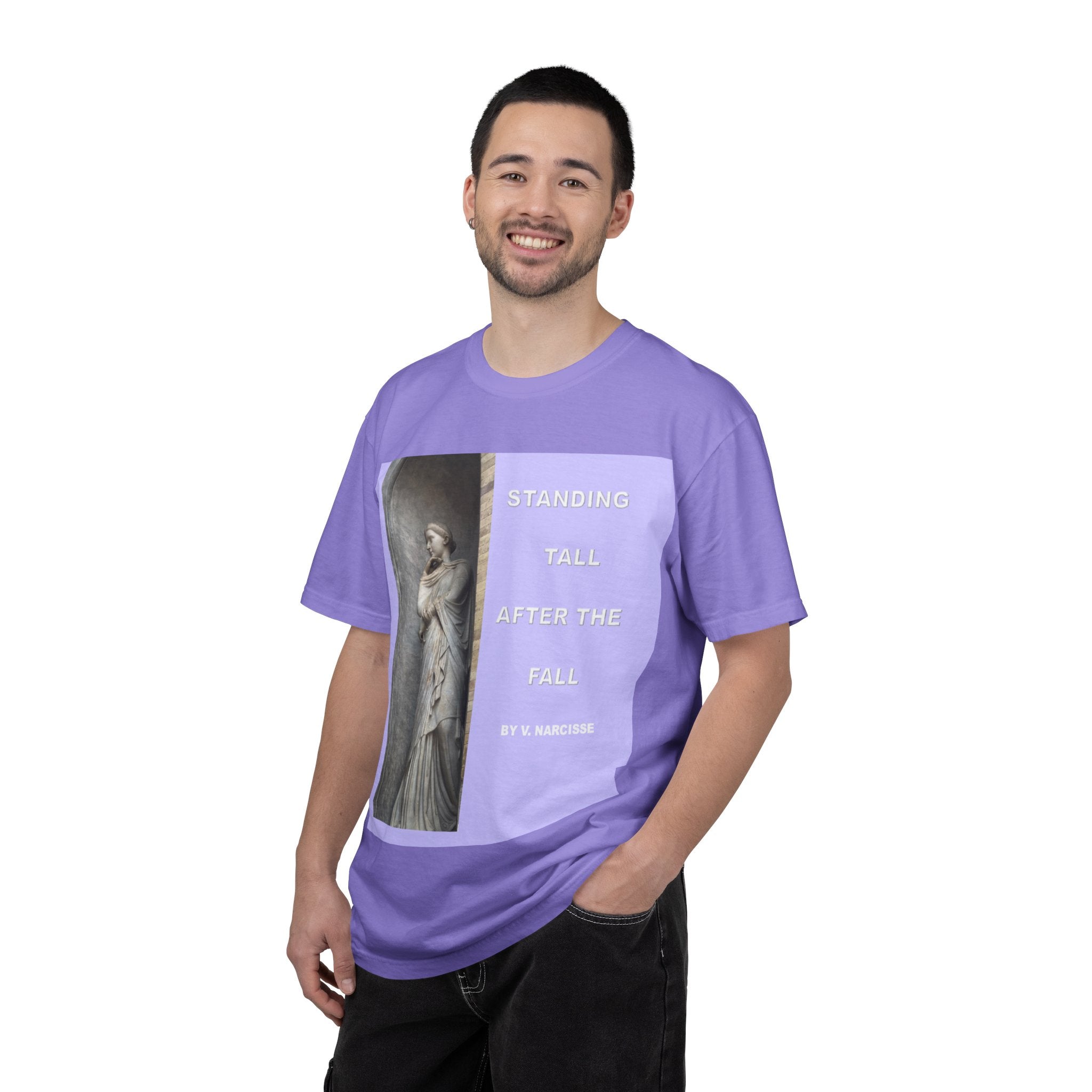 Standing Tall After the Fall T-Shirt — Inspirational Statue Graphic Tee