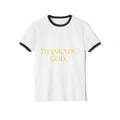 Thank You God Ringer Tee — Christian Faith Graphic T-Shirt Printify